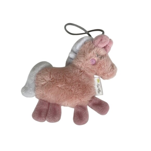 Itzy Ritzy Pink Unicorn Sweetie Pal Pacifier Plush Bag Charm - Picture 1 of 9